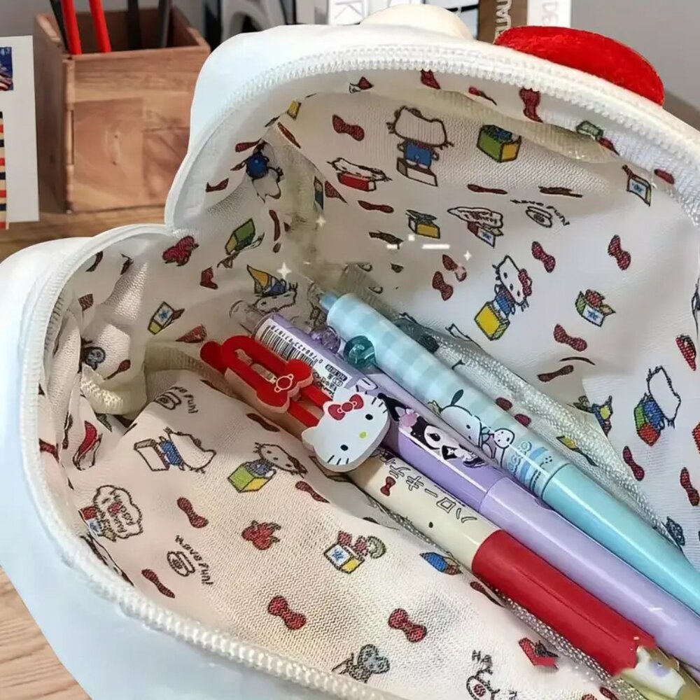 Adorable Plush Hello Kitty Makeup Bag - Picture 3 of 6